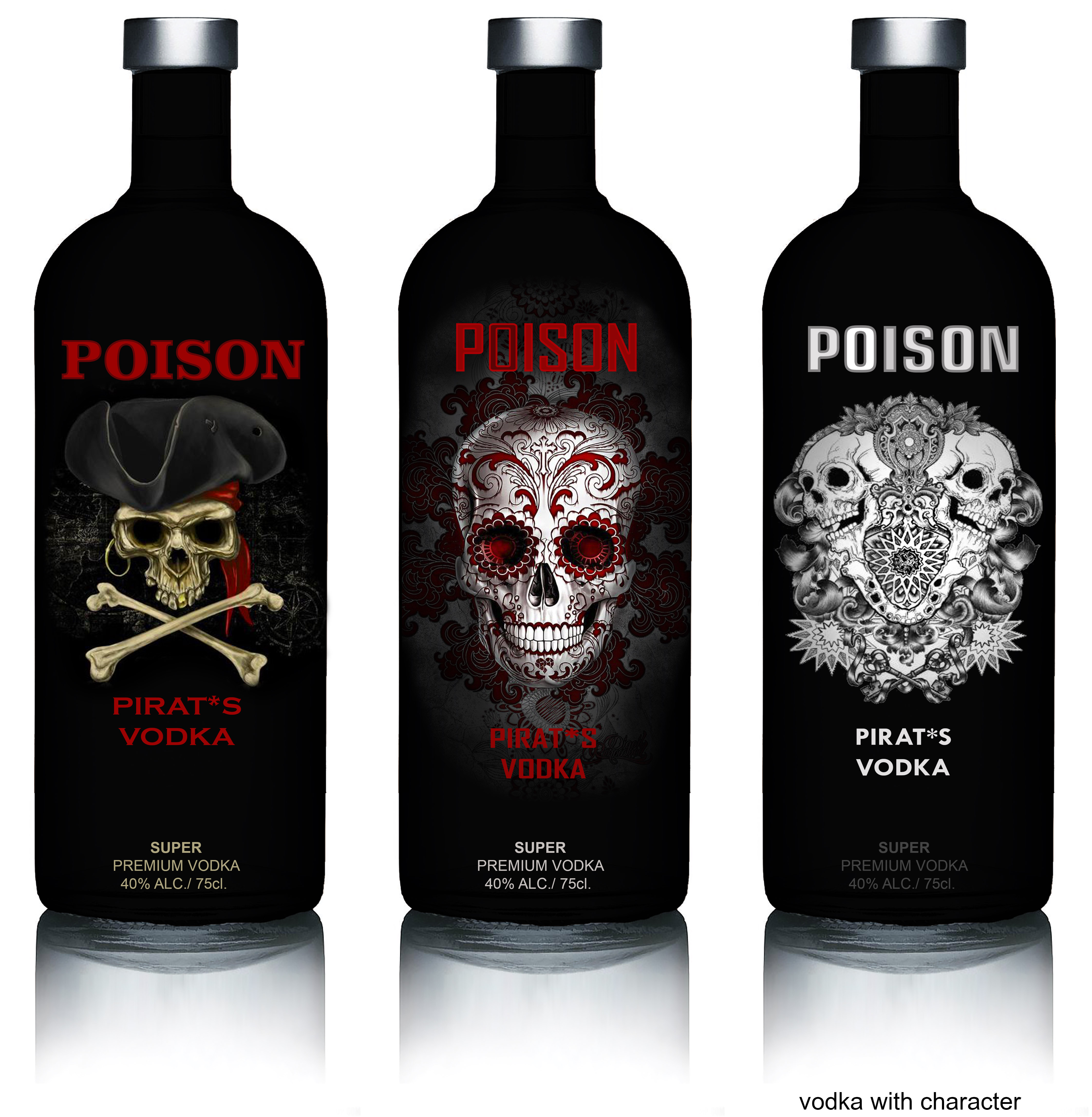 Mockup de Botella de Ron Pirata